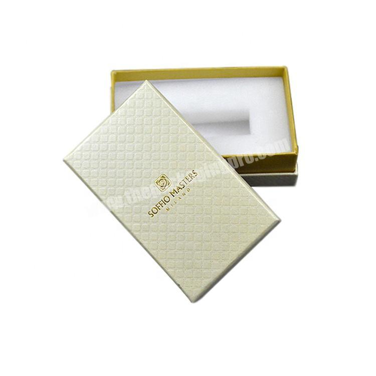 embossing art paper cardboard lid and bottom box gift packaging