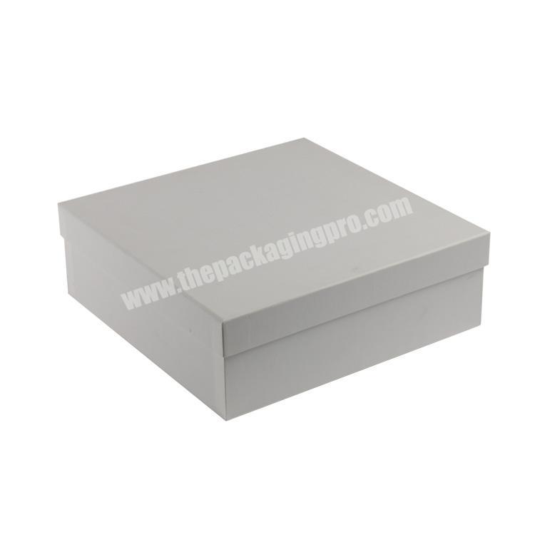 embossing logo custom square white chipboard boxes with lids