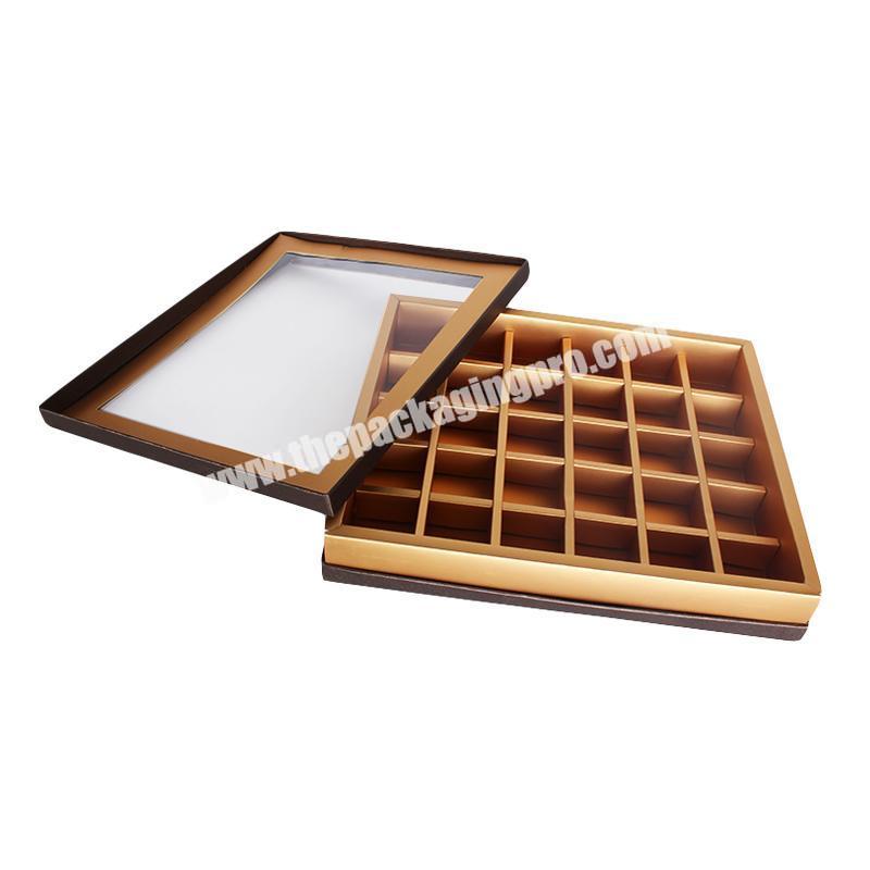 empty 30pcs chocolate box strawberry candy cardboard packaging with PVC  display window printing logo chocolate gift box