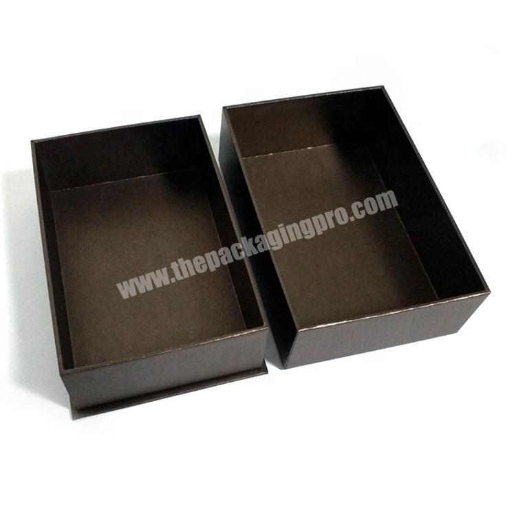 Empty Black Paper Packaging Display Storage Candy Sweet Chocolate Gift Box With Lid