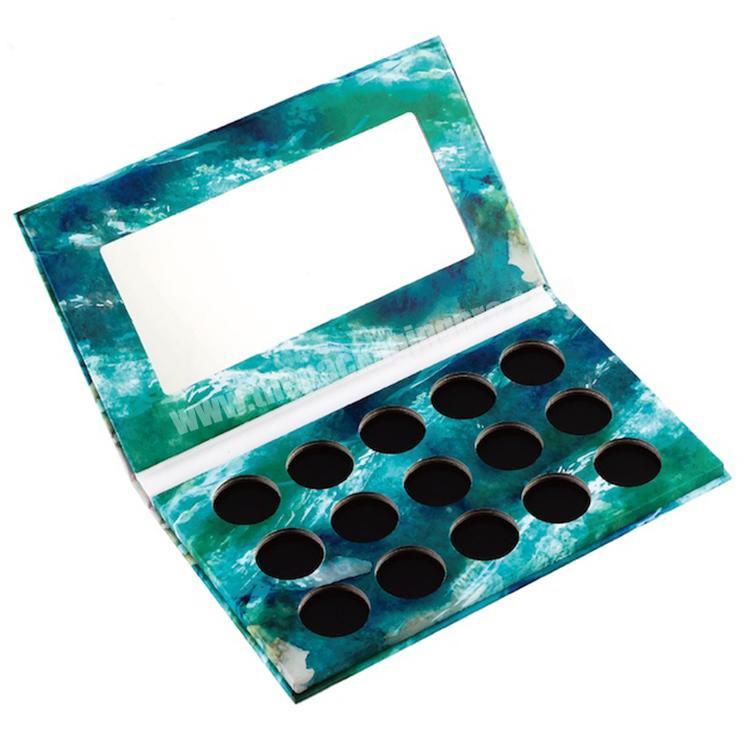 Empty Eyeshadow Boxes Palette Cardboard Cosmetic Packaging Wholesale New Design Wholesale Eyeshadow Packaging Box With Mirror