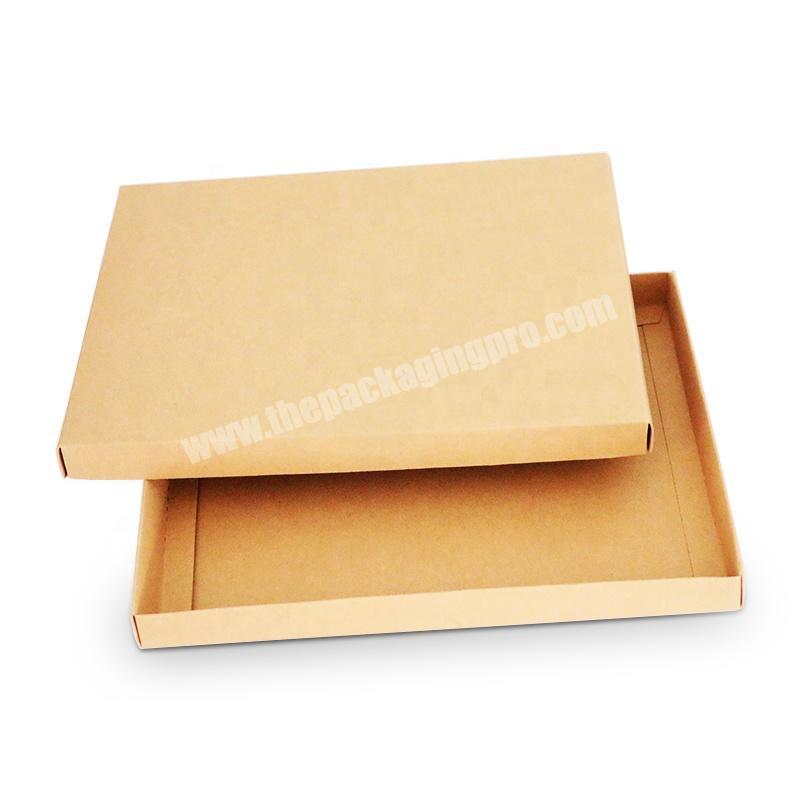 Empty square big size recycled packaging plain brown kraft box