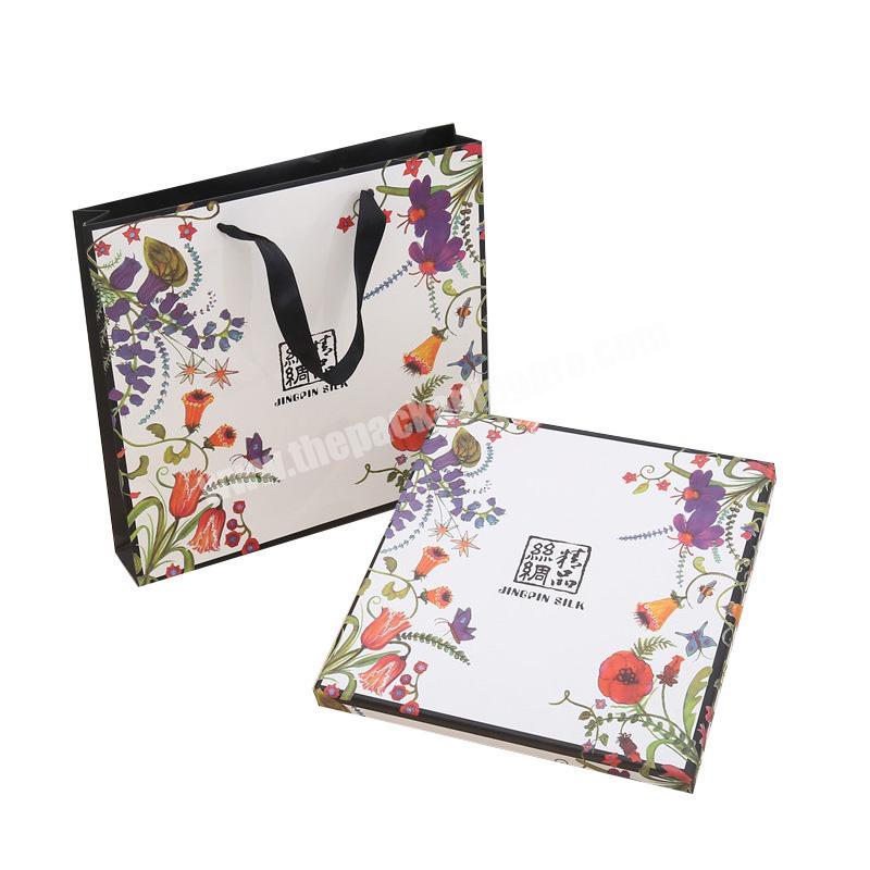 Engram Wholesale printed flower boxes set paper box with lid custom boxes for food or clothes