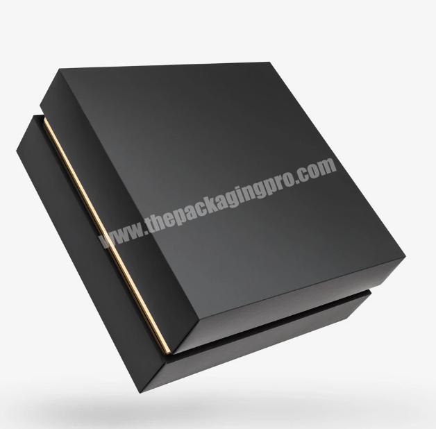 Environmental Friendly Recycled Cardboard Paper Pack Black Paper Box Gift