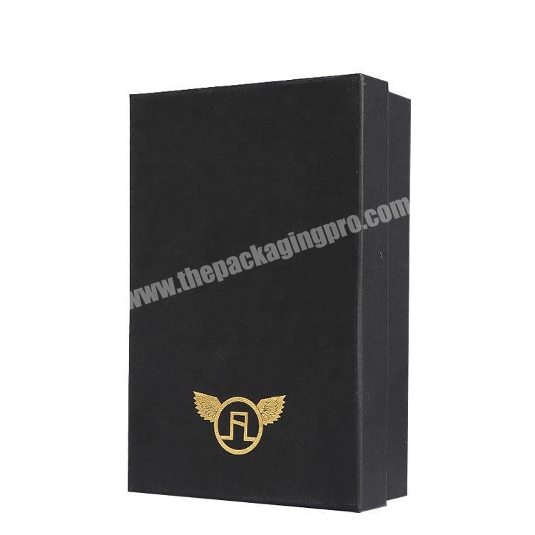Environmental  Recycle Eco-friendly black small gift Kraft Paper Box for wedding and party