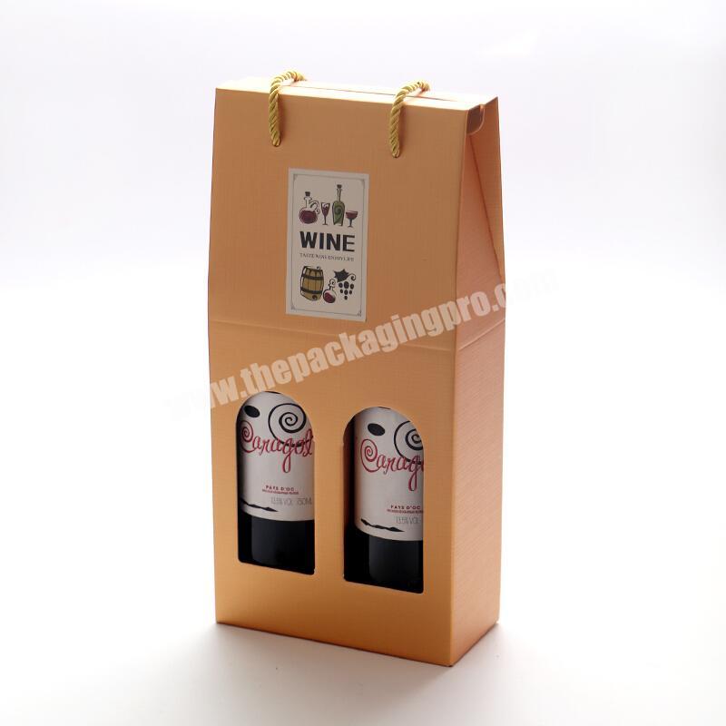 Environmentalist products uv coating gold foil half fold custom wine boxes packing with logo printed