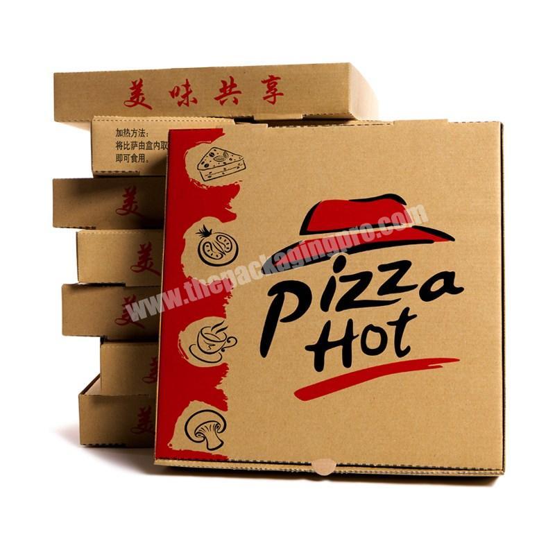 Environmentally  Eco friendly recyclable  professional wholesale custom pizza kraft paper box packaging box