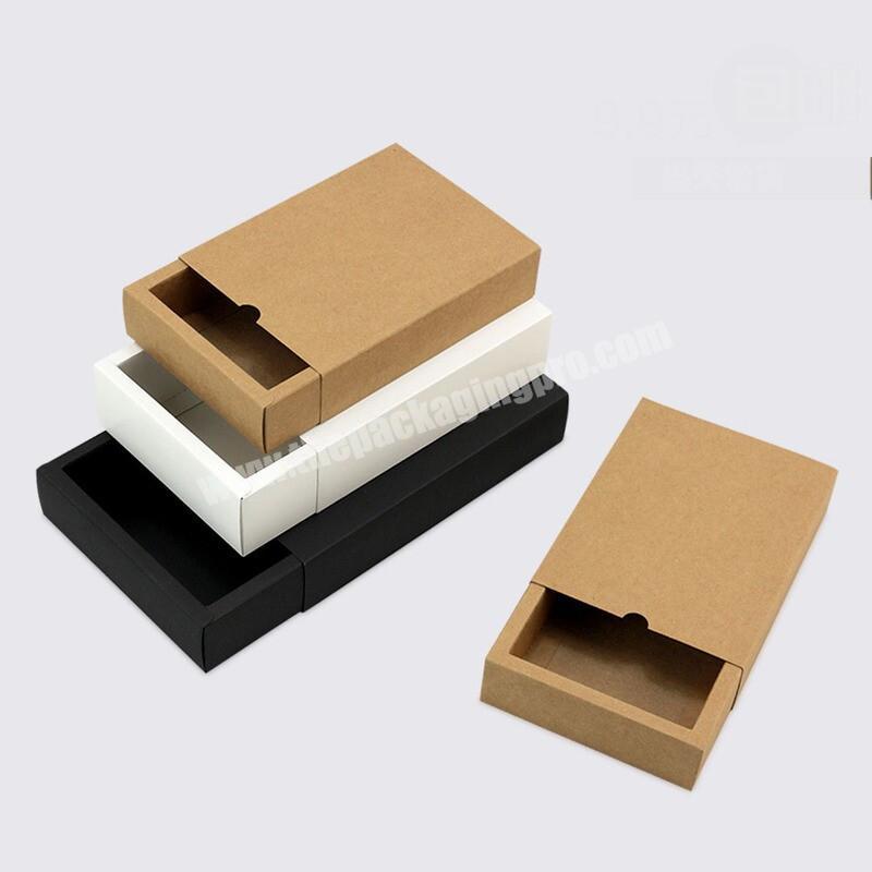 Environmentally friendly and recyclable lightweight sliding honey packing box custom craft kraft box with logo printed