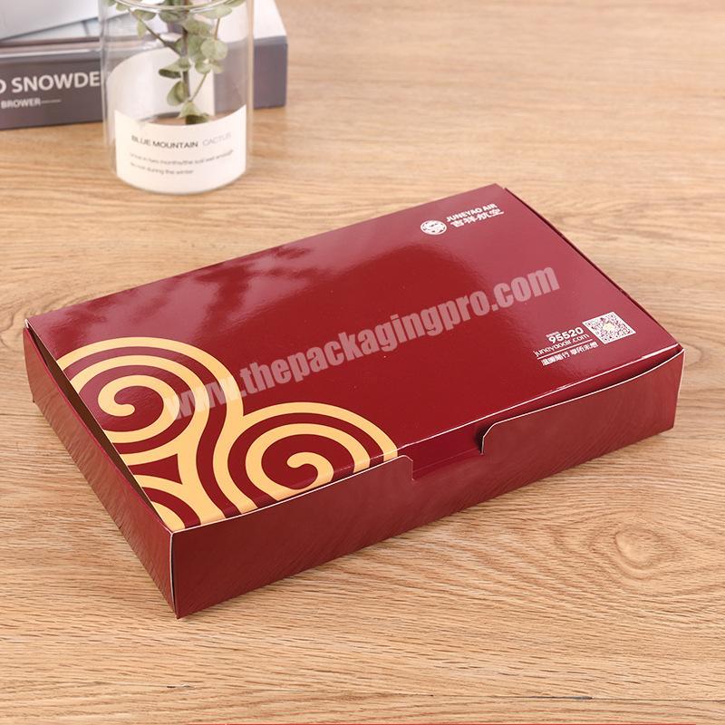 Environmentally friendly cardboard oem welcome custom paper lunch box clamshell packing box