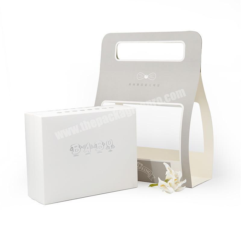 Environmentally friendly free design cardboard white card box custom baby box gift baby newborn gift box