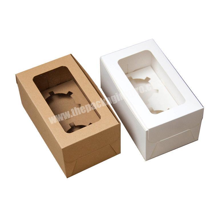 Environmentally friendly portable cake box pastry packing box carton kraft paper custom pastry box with logo