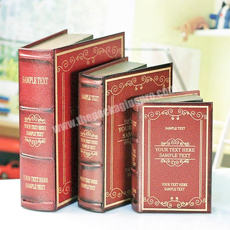 European Style Vintage Home Decorative Fake Book Cardboard Box
