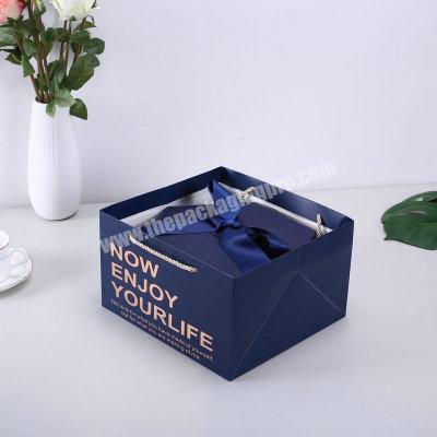 Exalted Blue Hexagon Paper Packaging Gift Box Custom