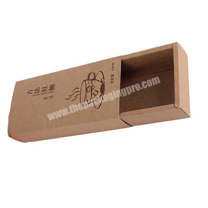 Excellent kraft cardboard paper packaging drawer box