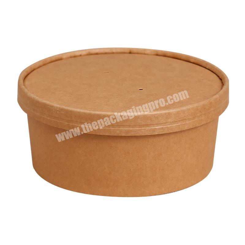 Excellent Quality paper bowls with lids for hot soup kraft paper rice bowl frozen paper bowl with fair price