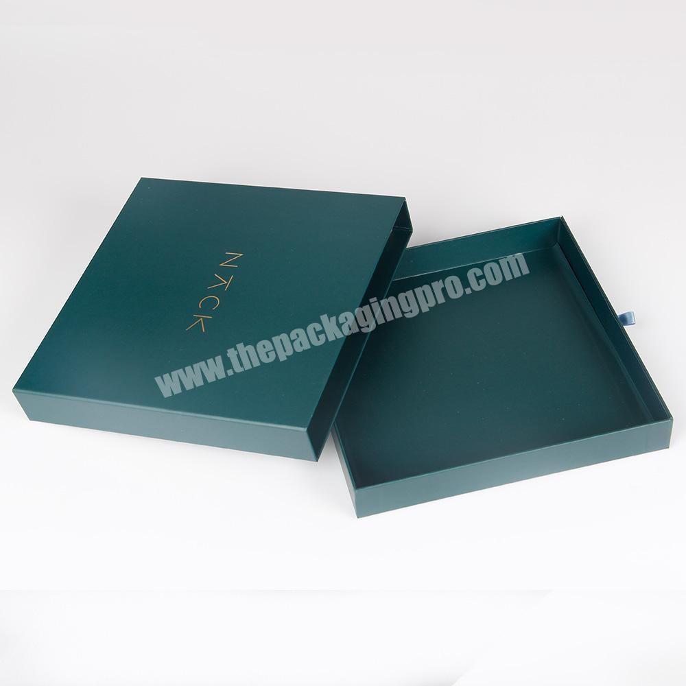 excellent quality pastel green paper gift box with logo