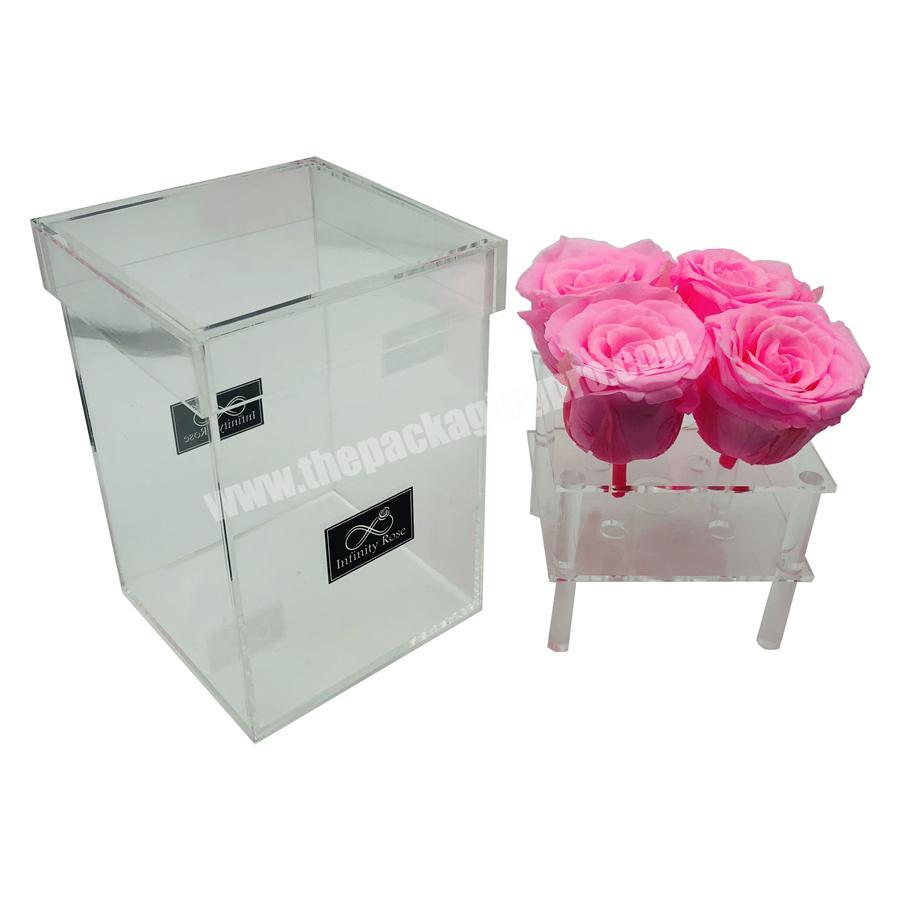 excellent quality top sell acrylic rose flower box