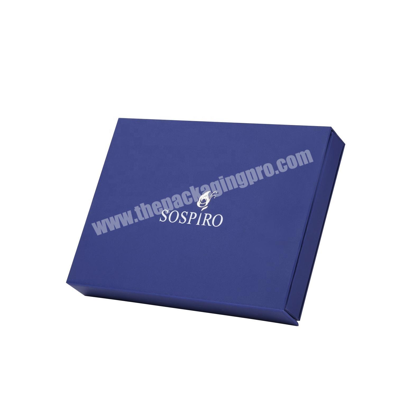 Experienced production  high quality paper rectangle blue gift display fashion jewelry boxes
