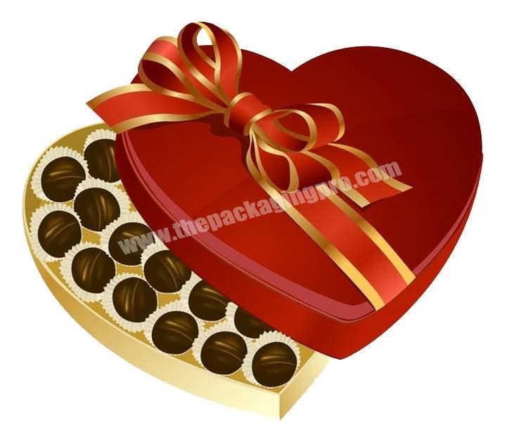 Exquisite heart shape chocolate packaging paper box kraft paper gift box packing boxes