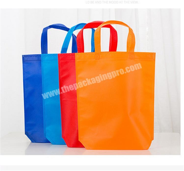 Extra large PP Laminated Non Woven Bag orange carry tote bag