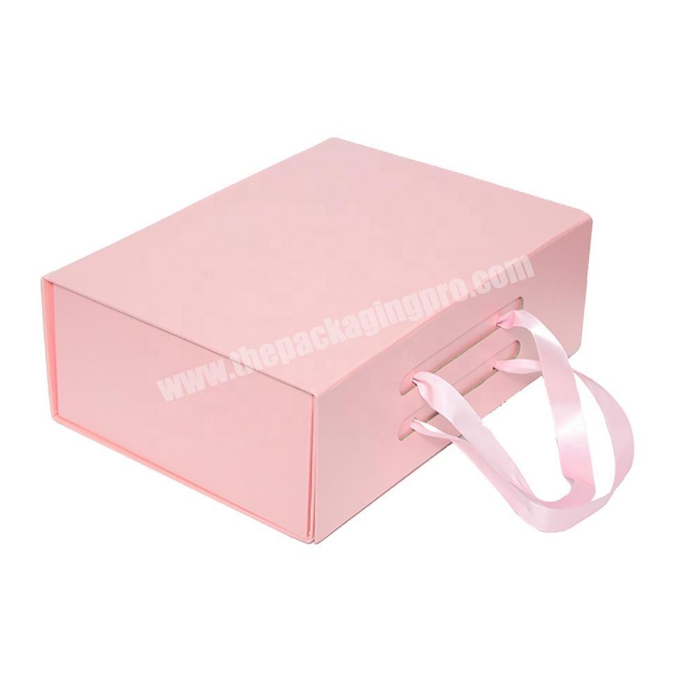Extra Large Rose Gold Pink Magnetic Gift Hamper Box for Her