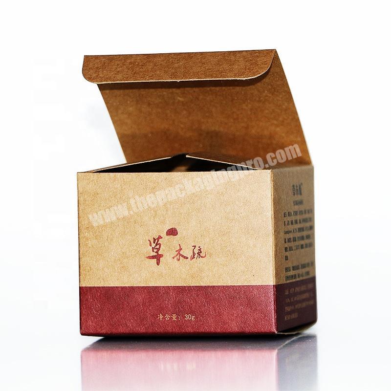 Face freckle removing cream square brown kraft cosmetic packaging paper box