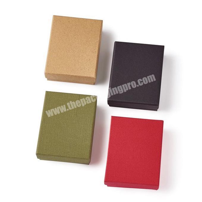Factory Cardboard hat Box Packaging For Ring Necklace Cases Boxes With Sponge Inside Rectangle Mult-Colour