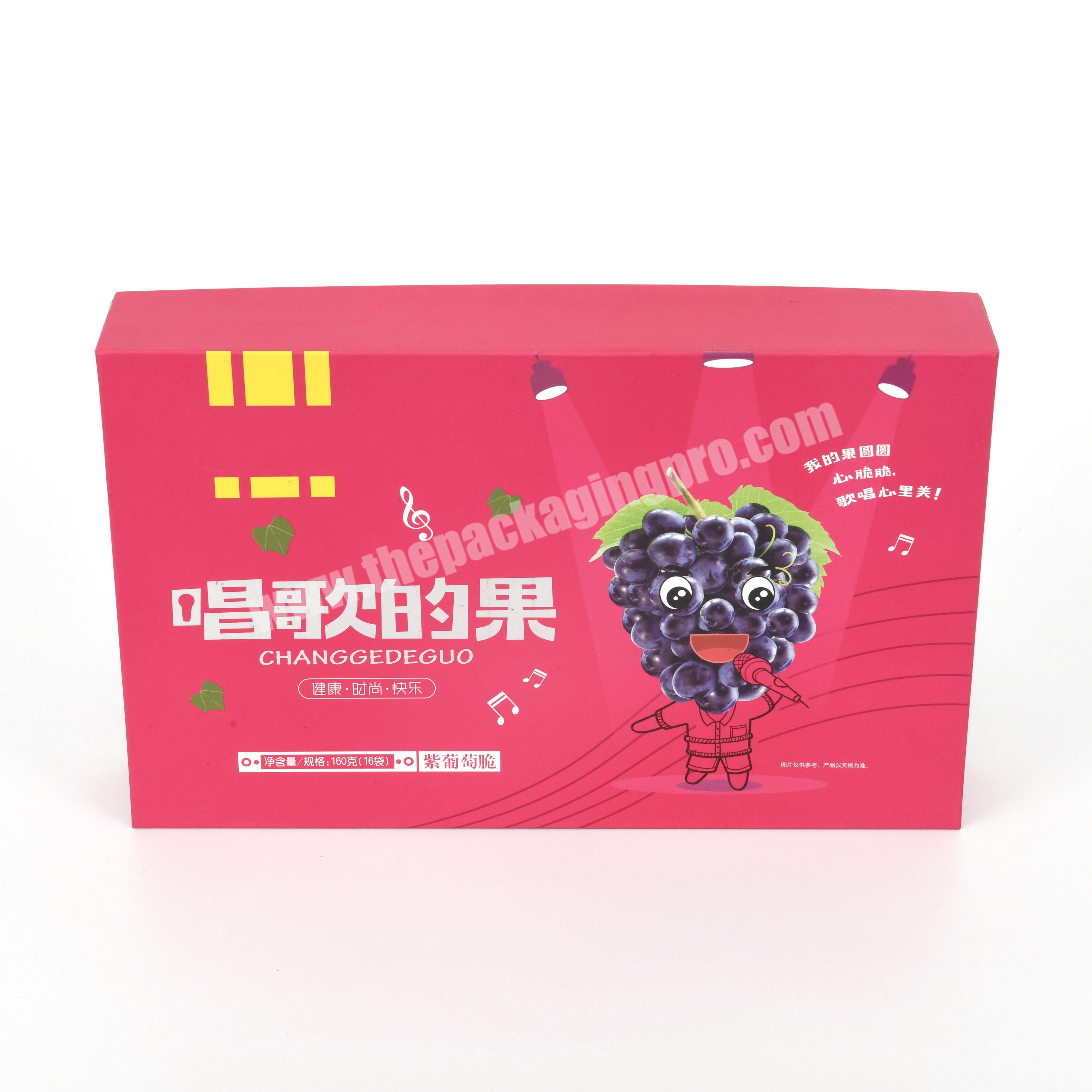 Factory Cheap Eco-friendly Food Fruit Sugar Pink Embossing boxes packed for food paper box