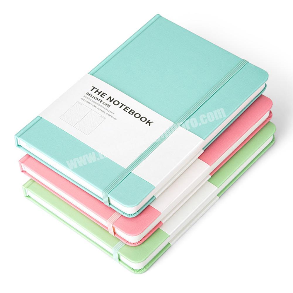 Factory Cheap Moleskin Notebook Printed Colorful Ribbon Student Leather Diary