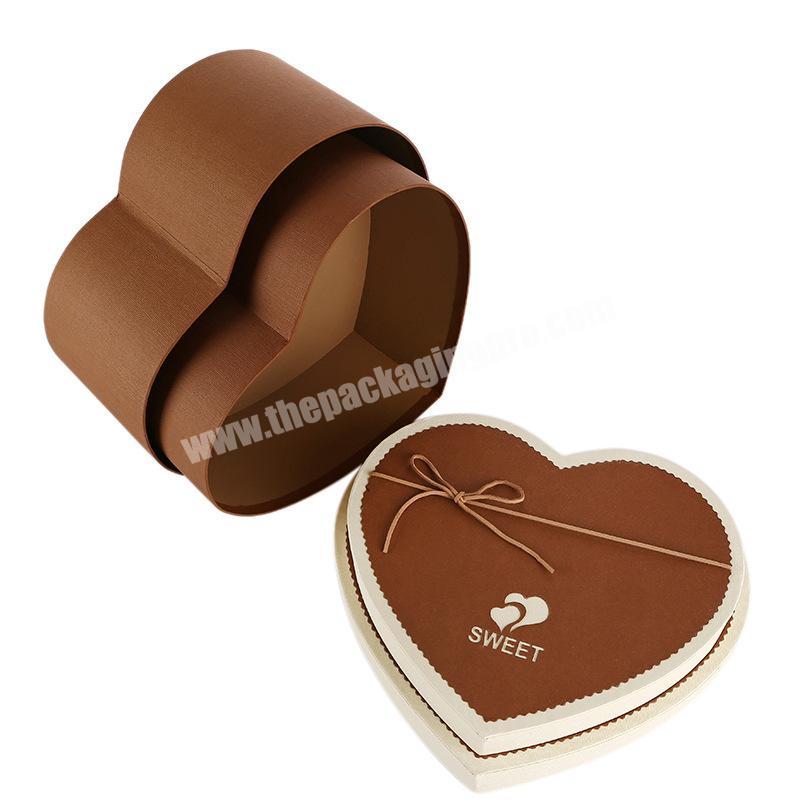 Factory Cheap Sale 3 Layers Art Paper Heart Shape Bride Favor Matt Lamination Import Export Wedding Box For Cards