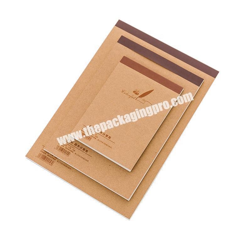 Factory Custom Cheap Paperback Printed Notepad Wholesale Bulk School Stationary Notebook A5 A6 Eco Friendly Kraft Sketchbook