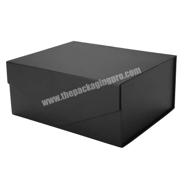 Factory Custom Cosmetic Skin Care Sets Black Cardboard Clamshell Packaging Boxes