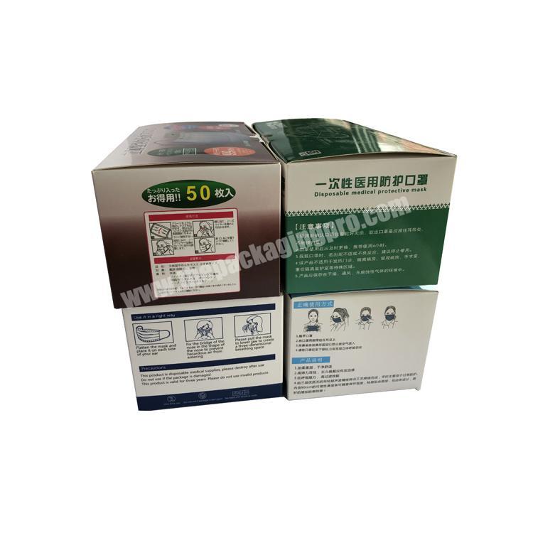 Factory Custom Disposable Recyclable For Packaging Mask Box