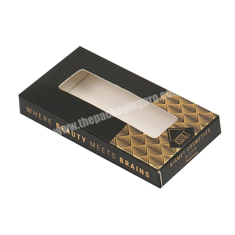 Factory Custom ECO Friendly Paper Makeup Brushes Set Packaging Box With Clear Window