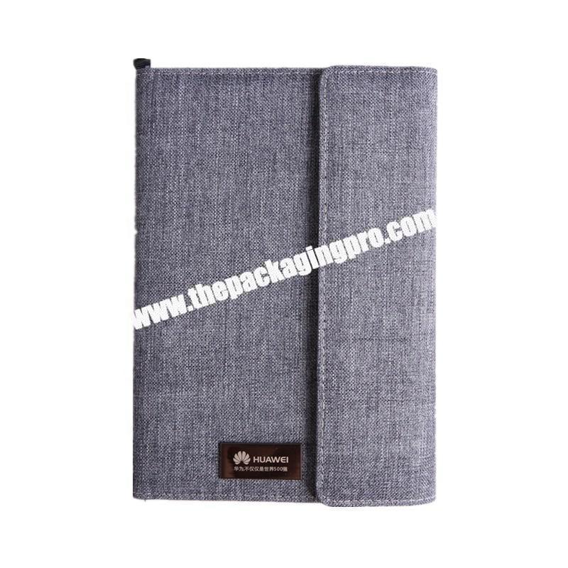 Factory Custom High Quality Personalized Linen Notebook With Logo Stamping Gift Usage Business Meeting Luxury Organizer Daily