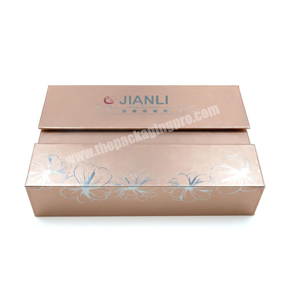 Factory custom hot gold foil stamping rose gold paper box for honey bee with logo