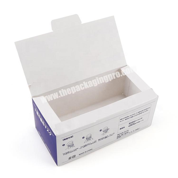 Factory Custom Packaging Paper Boxes for 50pcs Mask Packaging Box for Disposable Face Mask
