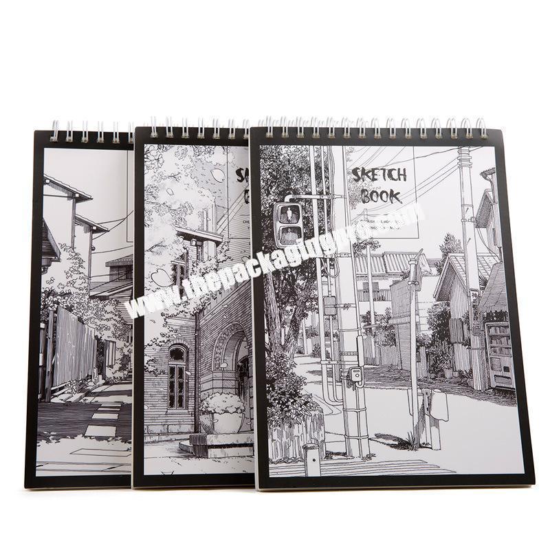 Factory Custom Personal fashion Paperback Printed Sketchbook Wholesale Bulk Student Spiral Notebook A4 A5 Hardcover Organizer