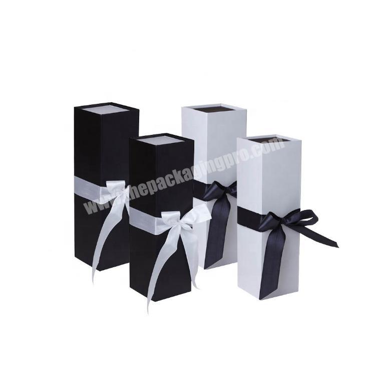 Factory custom simple creative clamshell packaging box high-end wine bottle display gift packaging carton