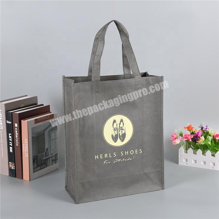 Factory custom thickened non-woven advertising shoes box packaging shopping tote bag