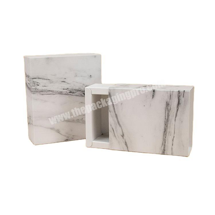 Factory custom wholesale high-end exquisite Marble pattern packaging box drawer gift box