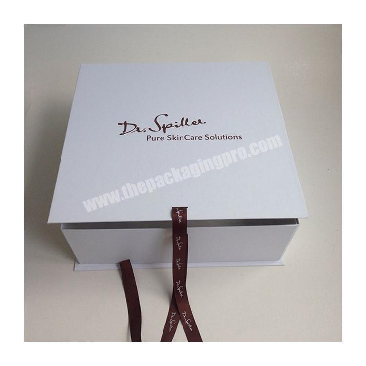 Factory customization Flip magnet box gift packaging magnetic box magnet folding boxes with ribbons for shoe