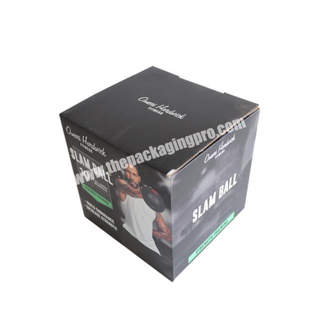 Factory customized CMYK cardboard folding sports ball packaging box