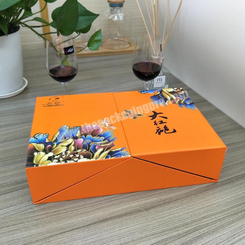 Factory Customized Double side opening tea packaging box Panton color printing luxury paper box