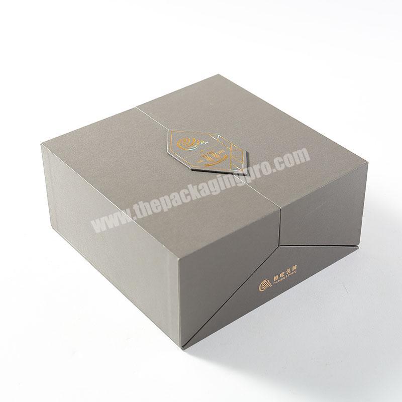 Factory customized new design high-end  rigid coated paper  special double layer  printing packaging gift box with for cosmetic