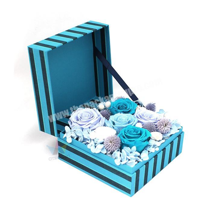Factory Direct Cardboard Package Decorative Boxes For Flowers Bouquet Customized Marble Cone Music Flower Packaging Box