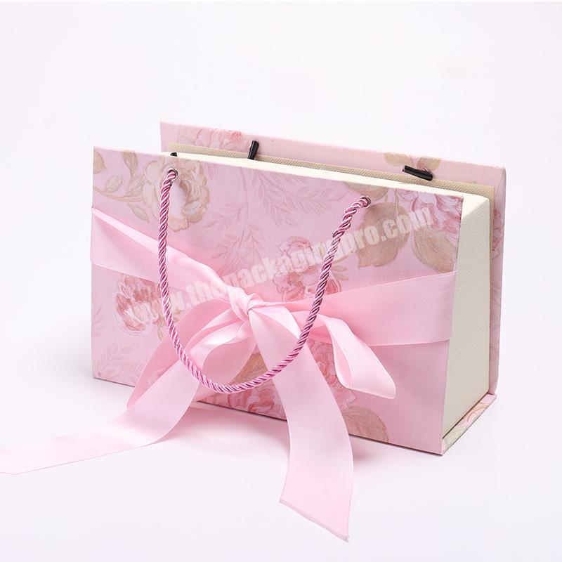 Factory direct creative Bow Gift Box flap portable storage box food packaging box customization