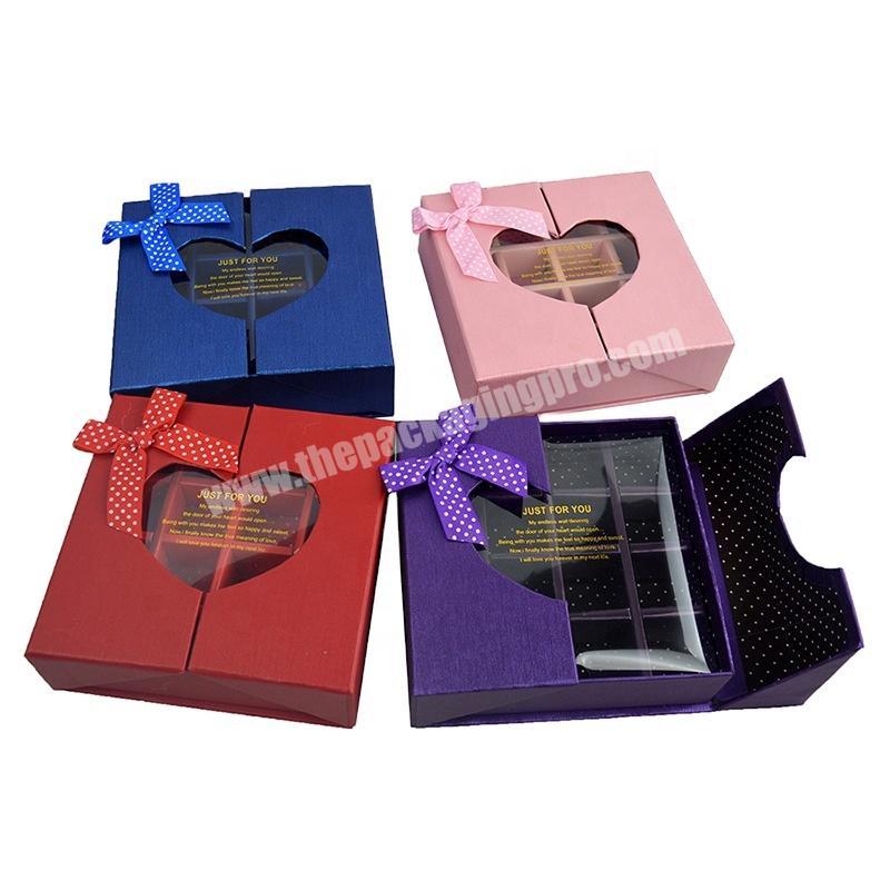 Factory direct custom Soap flower gift box  window chocolate packaging paper box