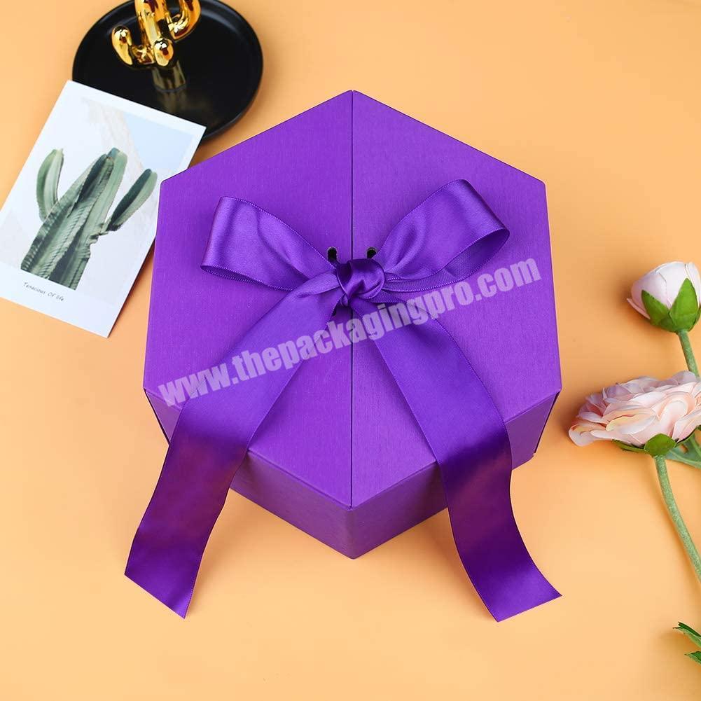 Factory Direct High Quality Large Paper Folding Gift Box Hexagonal Packaging