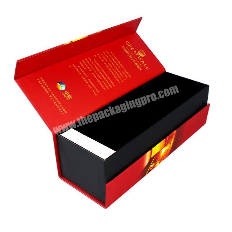 Factory Direct High Quality red grape wine paper gift packaging paper box